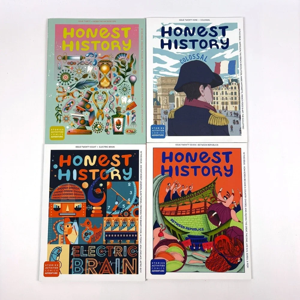 Lot of 12 Honest History Magazines #19-30 Homeschool Study Guides Kids Learning